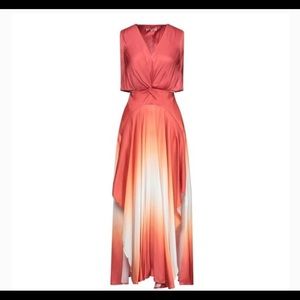 MAJE Sleeveless Ombre dress in Terracota